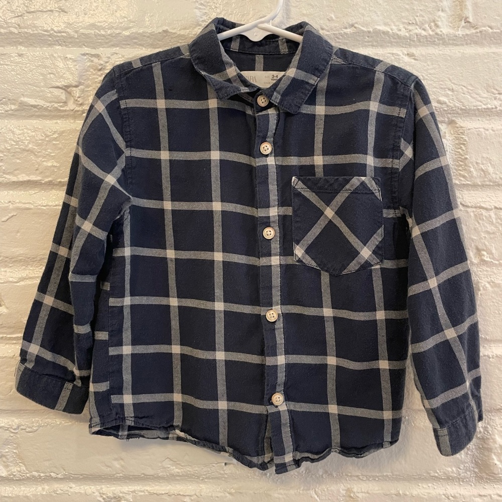 👶🏻Zara Baby Boy Button Up Shirt- 3/4